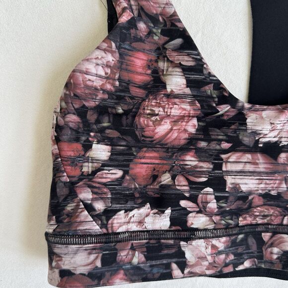 Lululemon 6 Break Free Sports Bra Peony Multi Pink Rose Brown - Picture 3 of 6